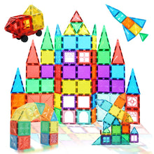 Load image into Gallery viewer, Condis Magnetic Building Tiles for Kids 101 pcs, Magnetic Blocks Set Construction STEM Magnets Toys for Children Boys and Girls Age 3 4 5 6 7 Year Old - Condistoys
